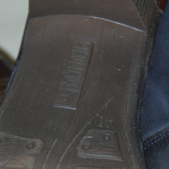 Pikolinos Deep Blue Leather Short Boot With Brown Accents Size 40 - Picture 11 of 15